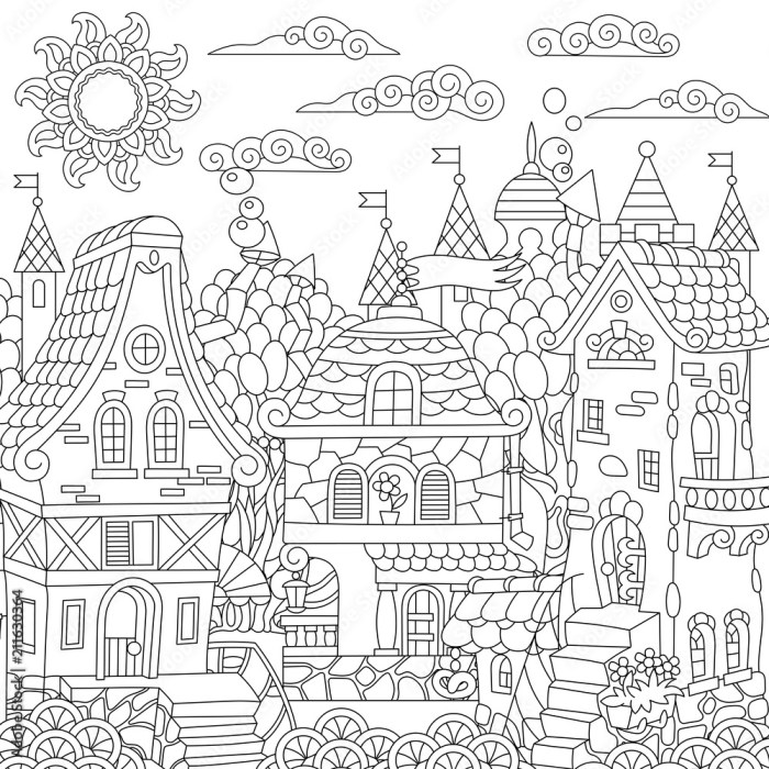 Fairytale coloring pages anime