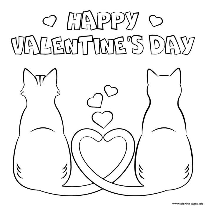 Cute valentine animals coloring pages