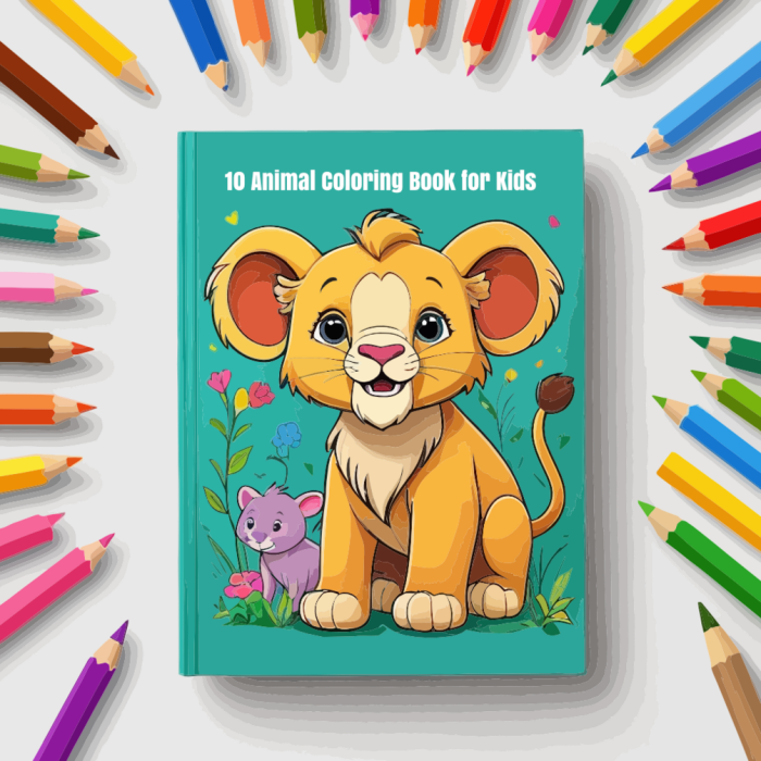 Drinking animal coloring book