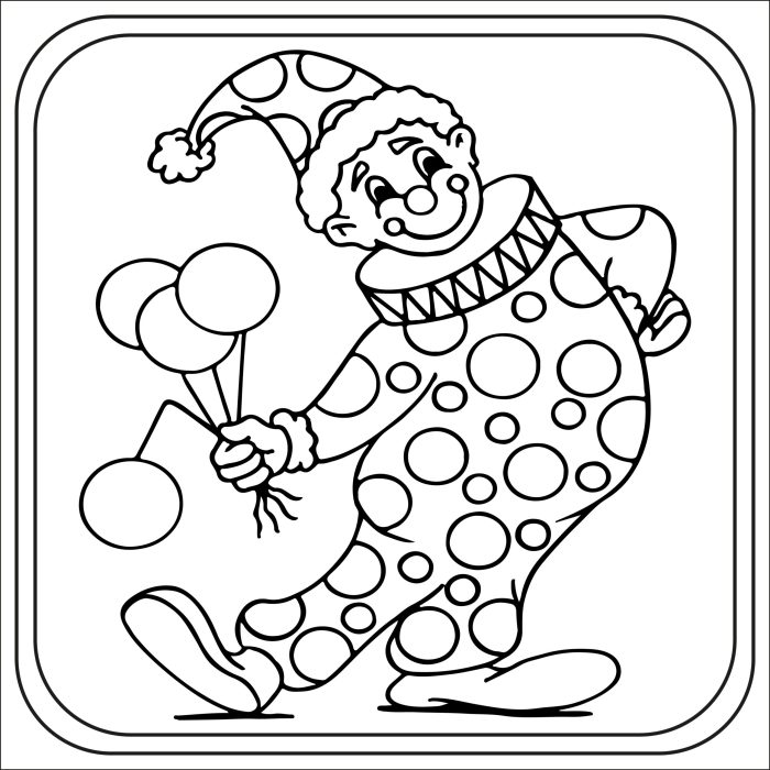 Clown magic coloring book