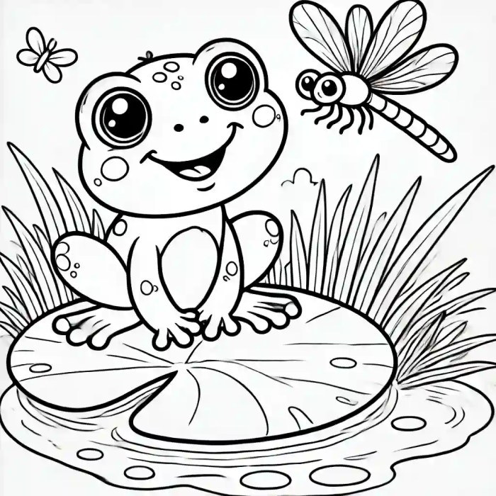 Easy coloring pages of cute animals