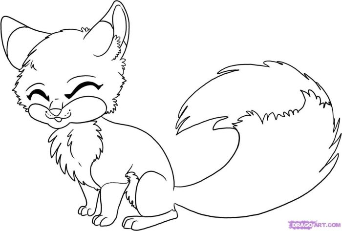 Animal chibi coloring page