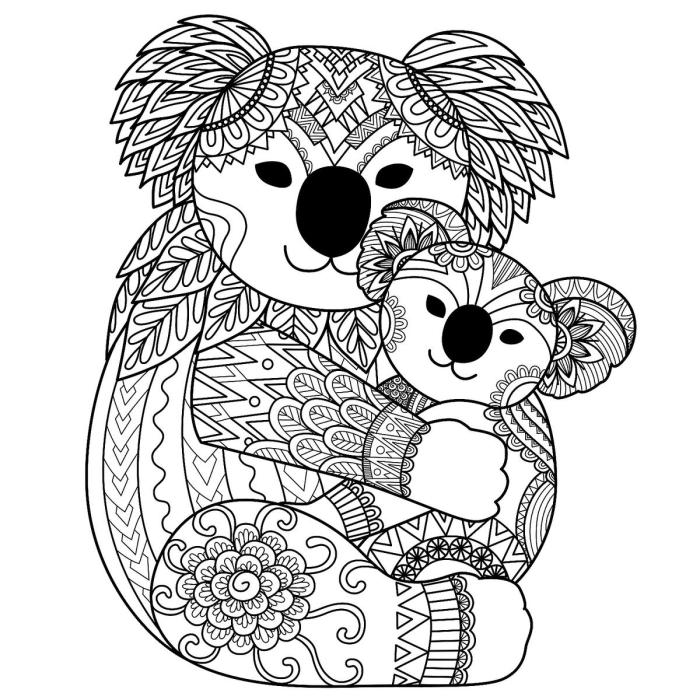 Elaborate animal coloring pages