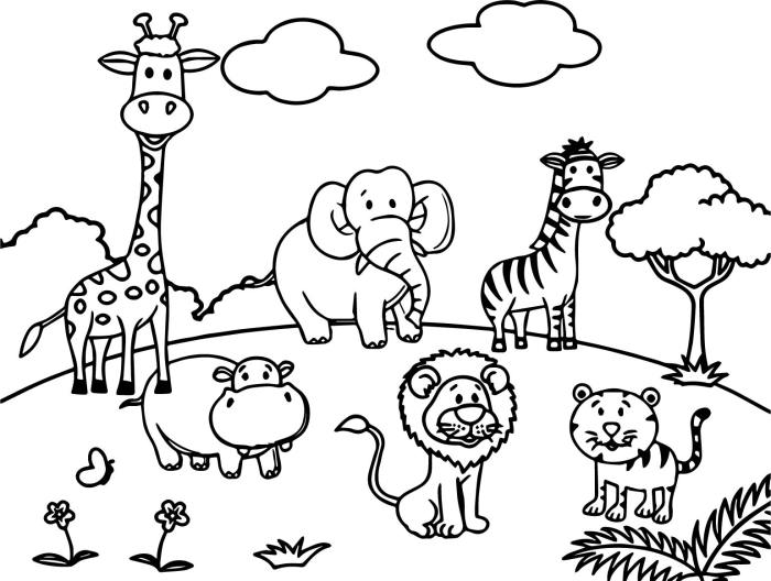 Coloring pages cartoons animals