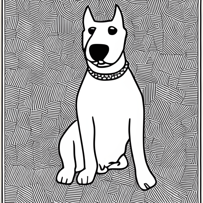 Bull terrier coloring book