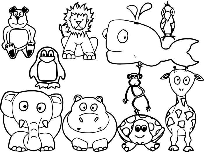 Coloring sheets for kids animals