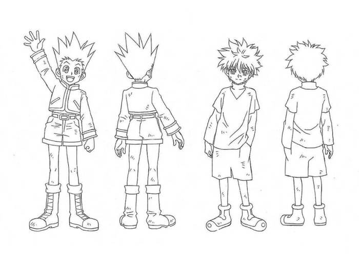 Anime coloring pages hunter x hunter