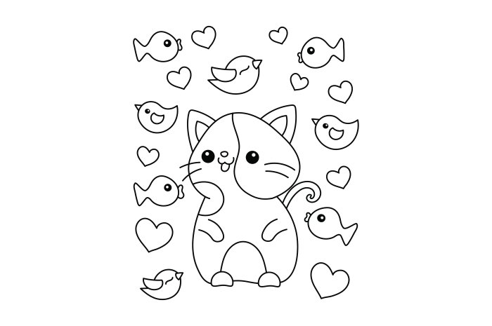 Cat coloring book pictures