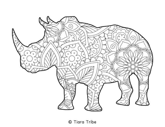 Coloring pages mandala animal