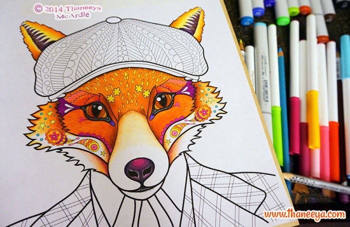 Dapper animals coloring book thaneeya mcardle