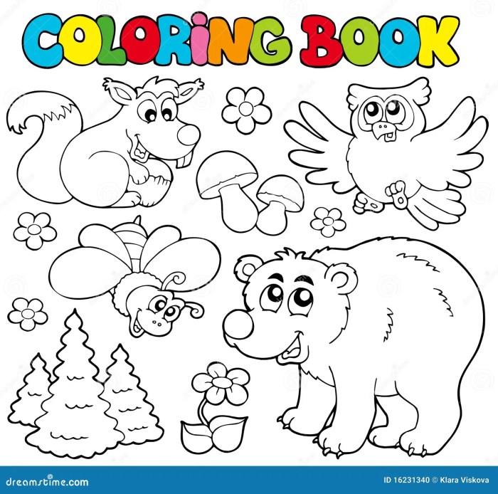 Dover coloring book forest animals