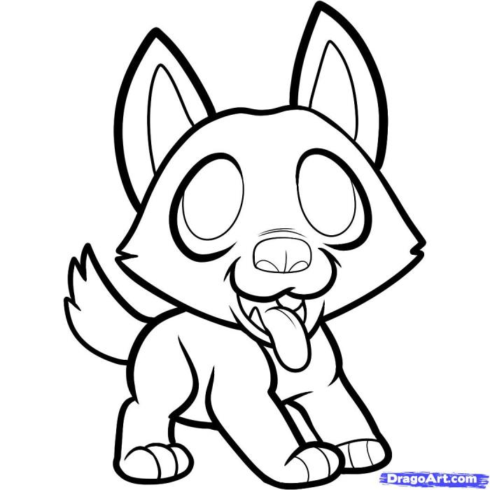 Animal chibi coloring page