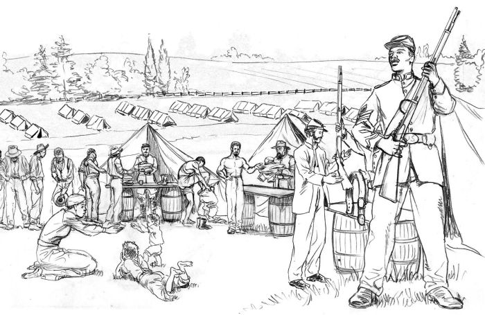 Civil war uniforms coloring book