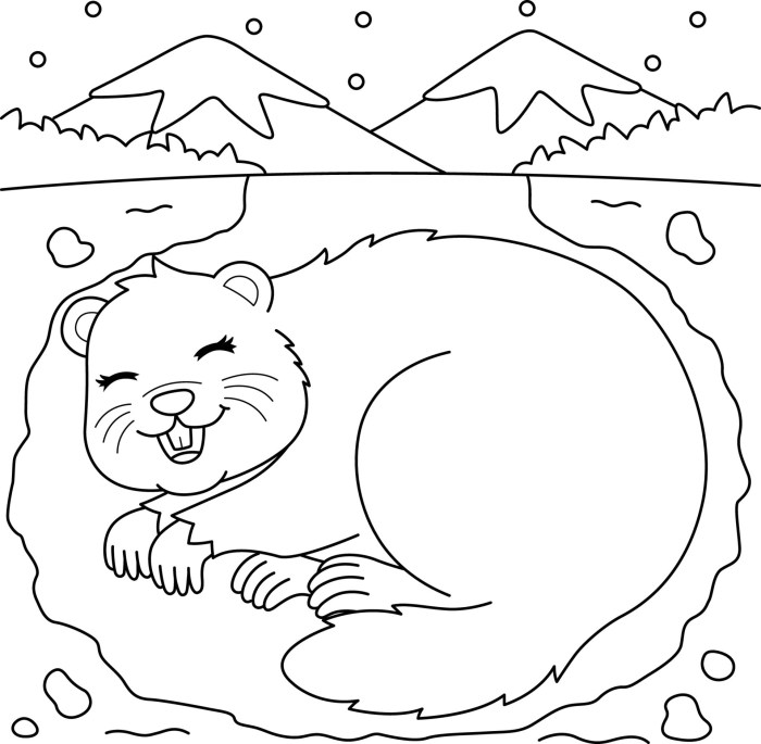 Hibernating animals coloring pages