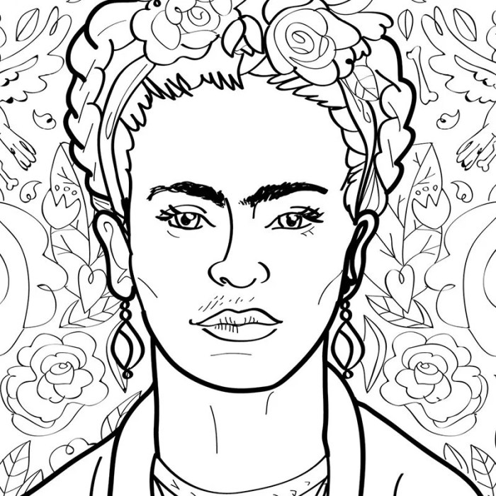 Frida kahlo animal coloring pages