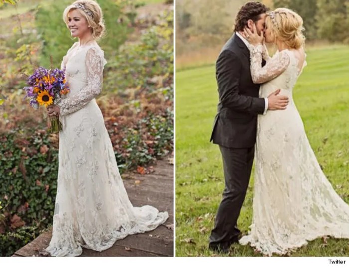 Kelly clarkson wedding dress