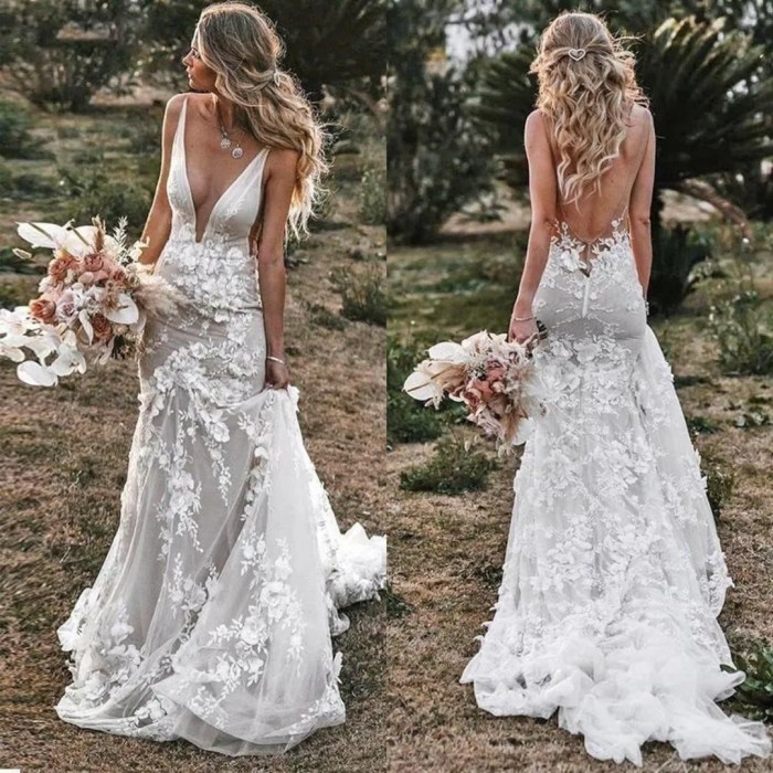 Wedding dress white with black lace