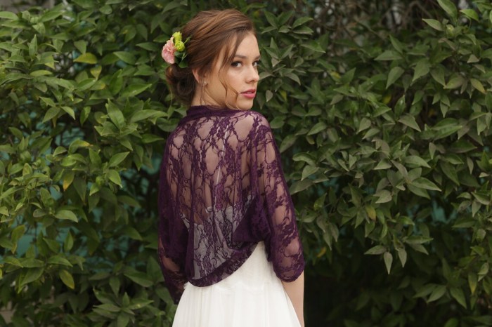 Lace shrug wedding dress