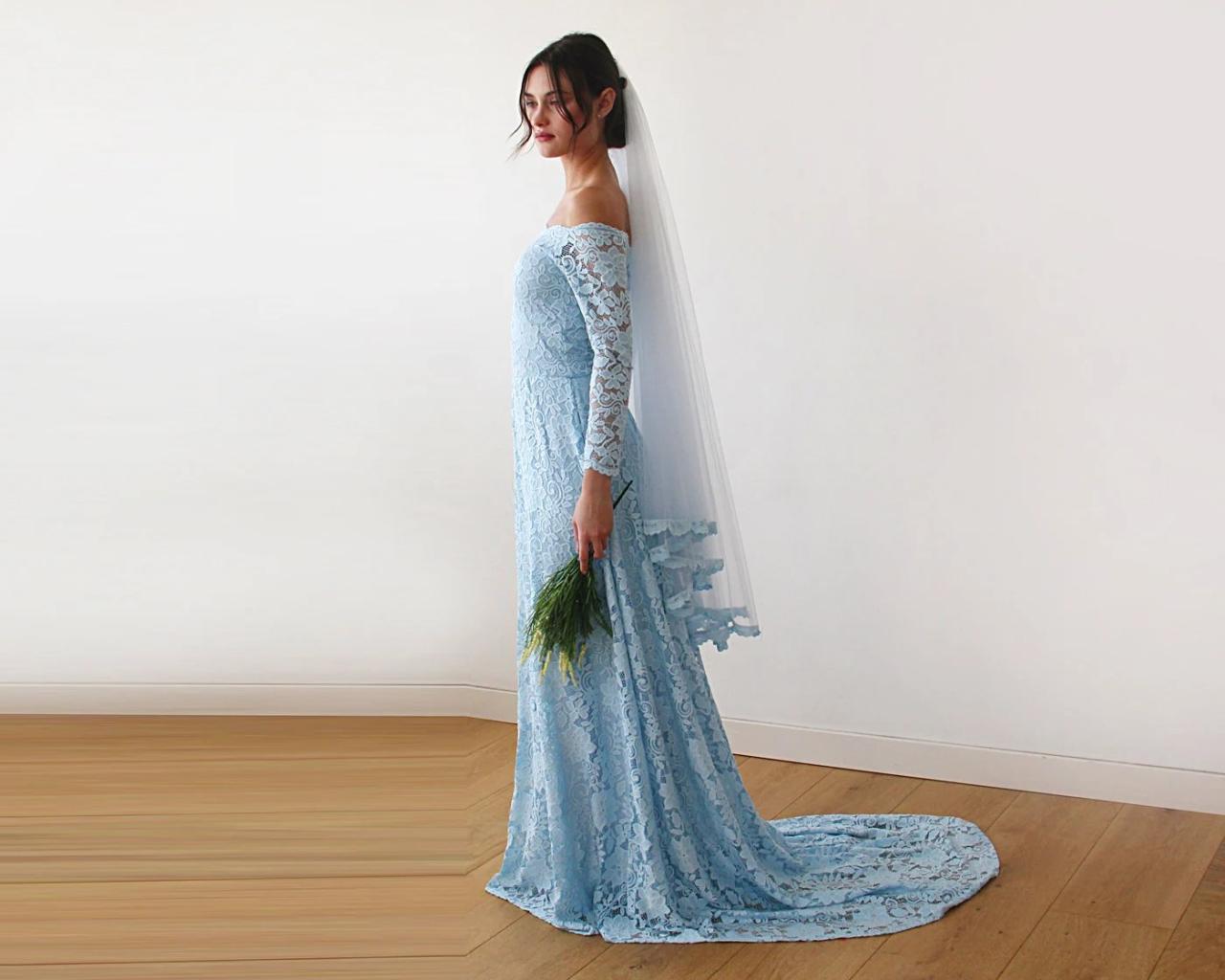 Ice blue dress for wedding