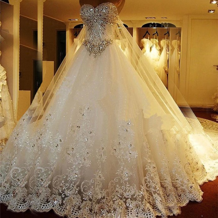 Wedding dress with bling